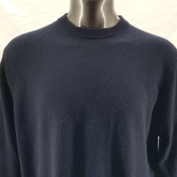 Jos A Bank Men's Blue 100% Cashmere Crew Neck Sweater Sz XL $125 - Picture 5 of 10
